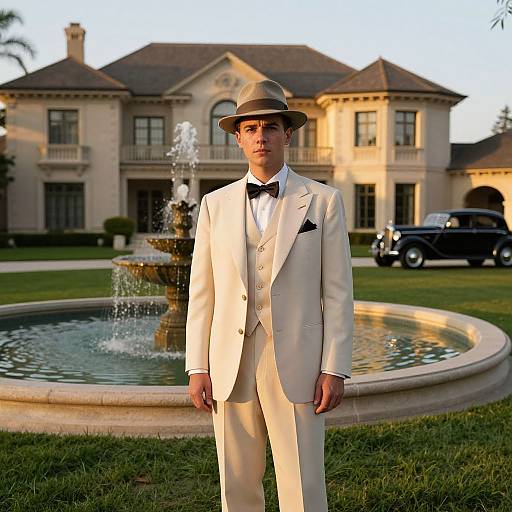 1920s Gatsby Man by Mansion