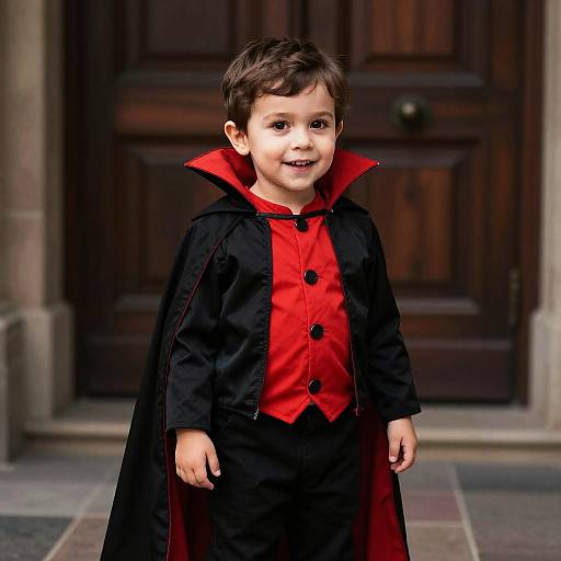Toddler in Dracula Costume