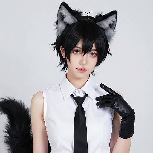 Stylish Aardwolf Cosplay Portrait Photography
