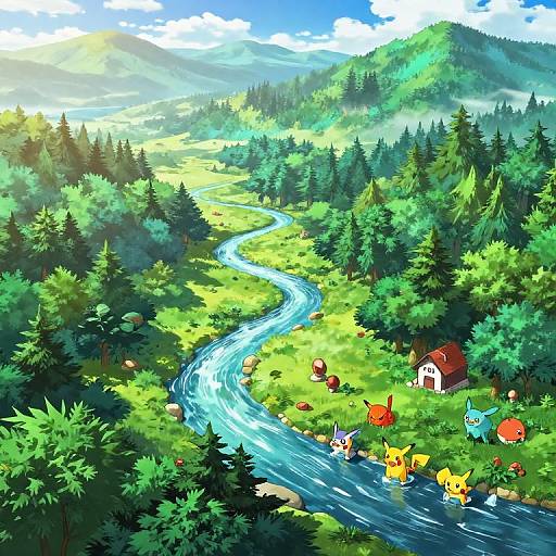 Hoenn Region Sunrise Landscape