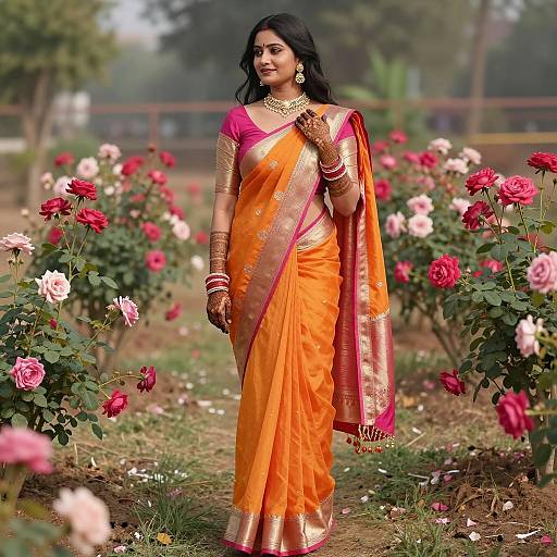 Elegant Indian Woman in Traditional Attire