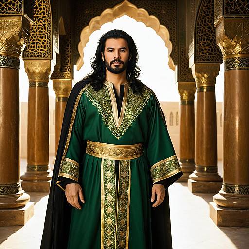 Man in Traditional Middle Eastern Costume