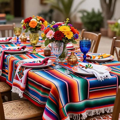 Vibrant Mexican Outdoor Tablescape