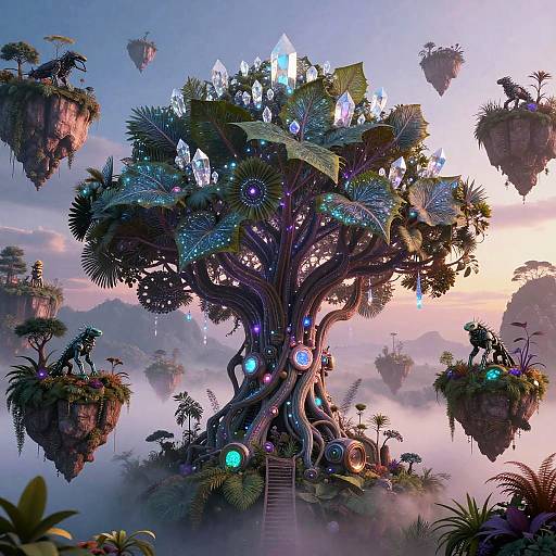 Sapphire Rainforest Techno-Botanical Fusion