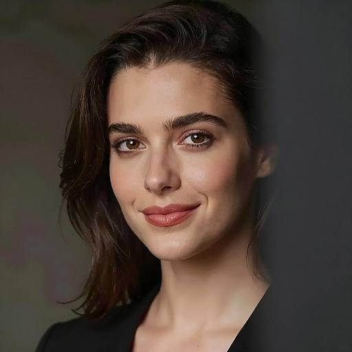 Smiling Woman with Dark Hair