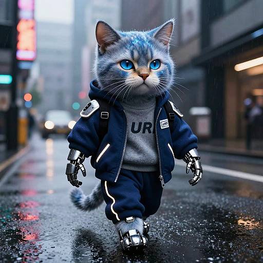 Cyberpunk Feline Android 18