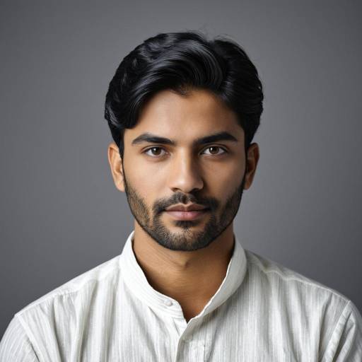 Portrait of Indian Man in Traditional Shirt