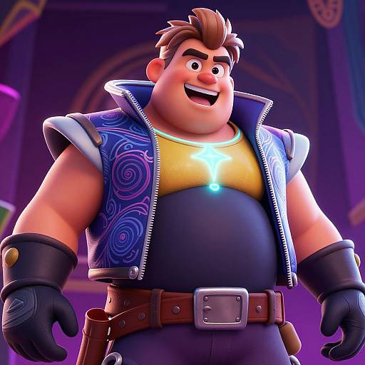 Fortnite Fat Player Comic Style Portrait