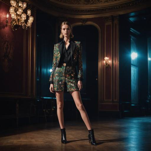 High Fashion Portrait on Historic Stage