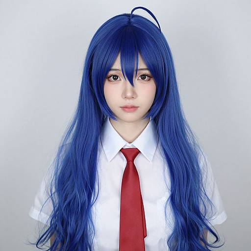 Uta Cosplay Wig with Blue Hair