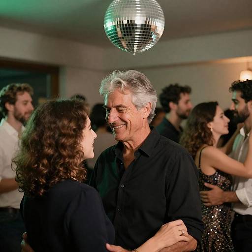 Vibrant Party Scene with Disco Ball