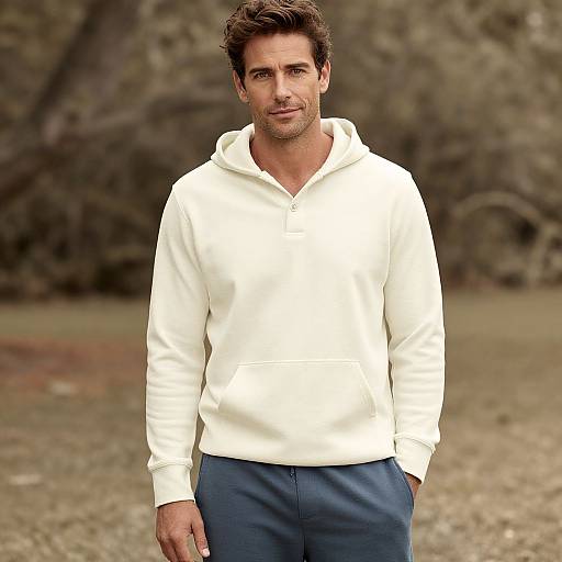 Serene Man in Organic Cotton Hoodie