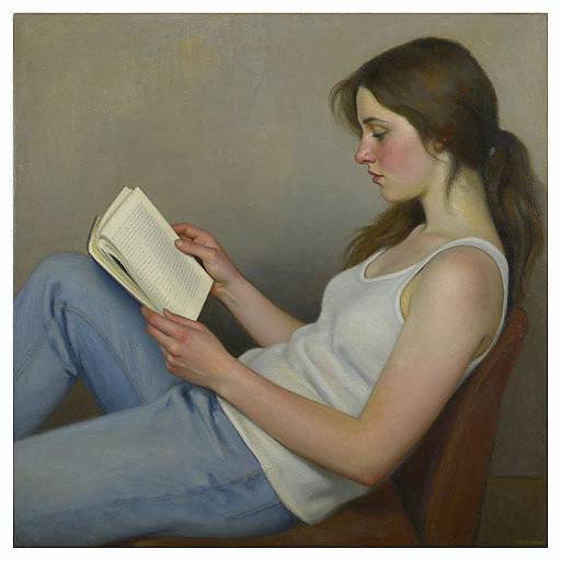 Reclining Woman Reading Figurative Art
