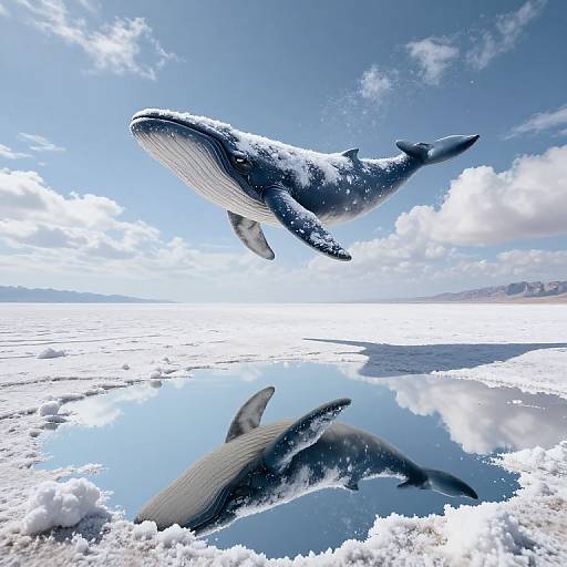 Infinite Salt Desert with Sky Whales