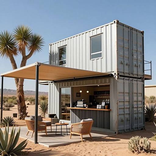 Desert Shipping Container Coffee Shop