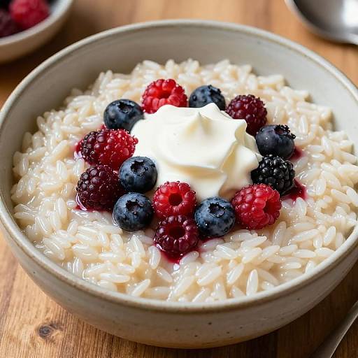 Rustic Rice Porridge with Berries