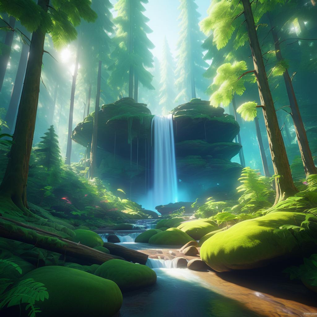 Vibrant Forest Scene in Unreal Engine