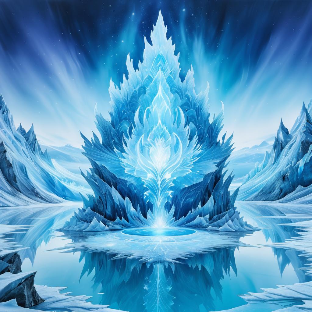 Frost Elemental Enchantment by the Glacial Lake