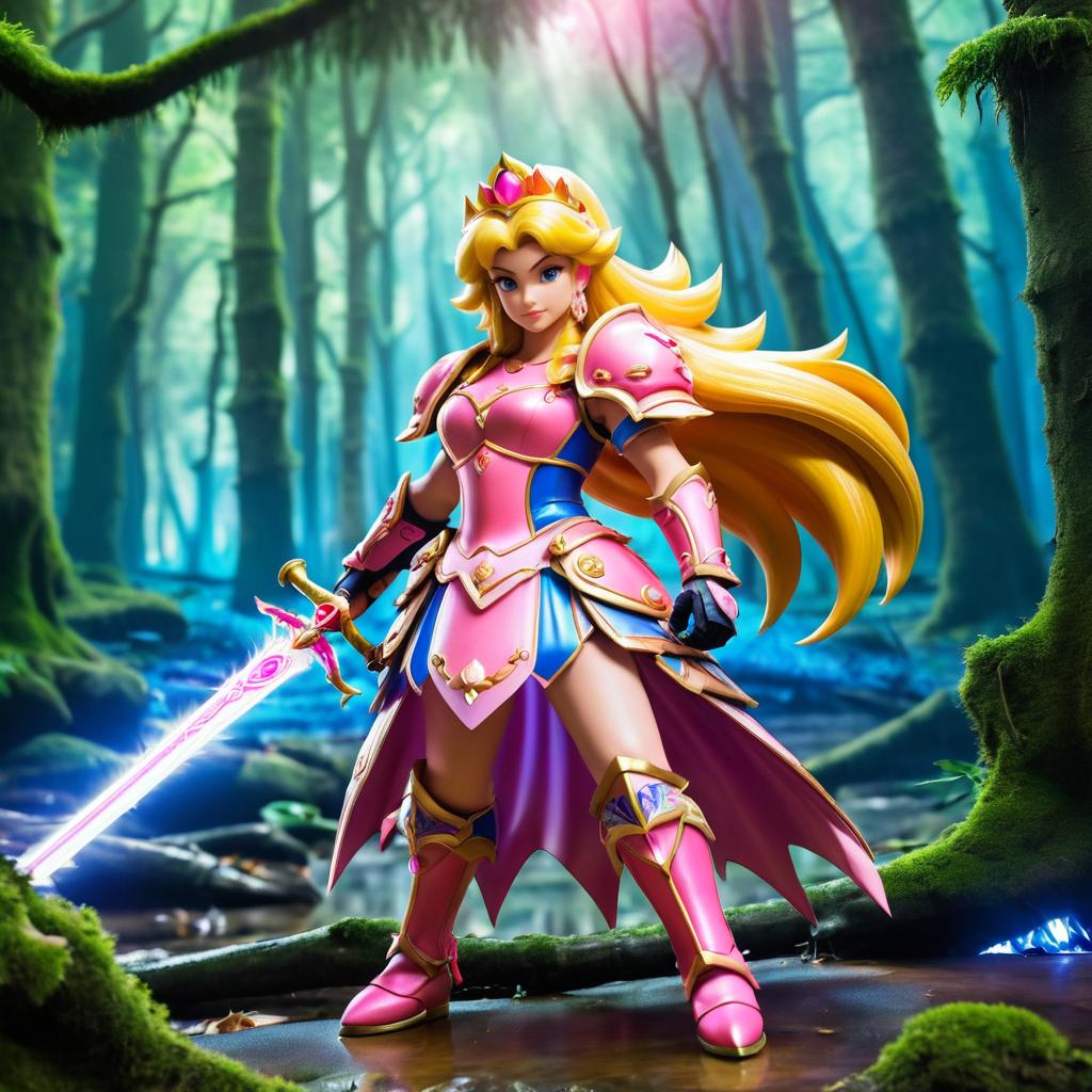 Princess Peach: Fierce Warrior in Armor