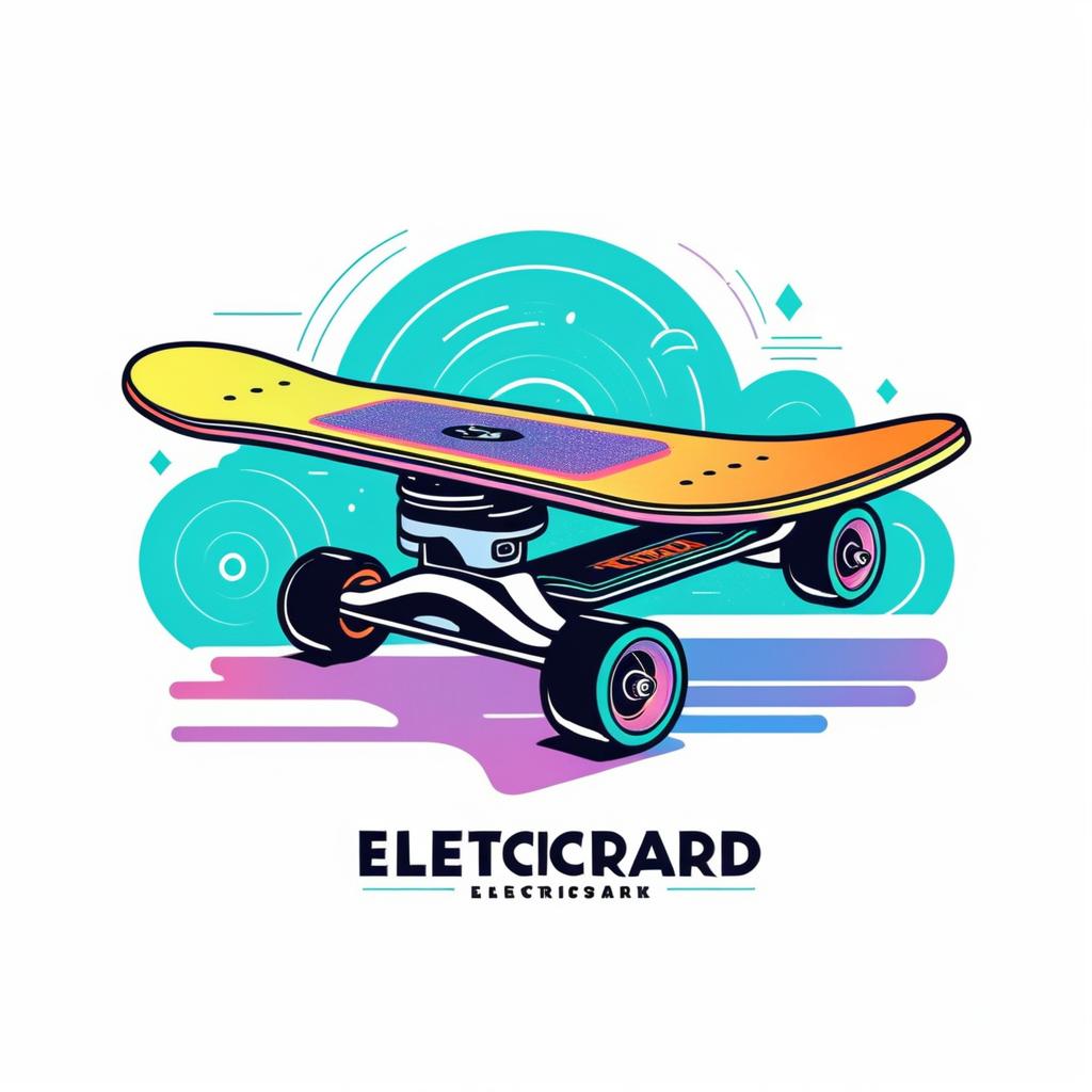 Dynamic Electric Skateboard T-Shirt Design