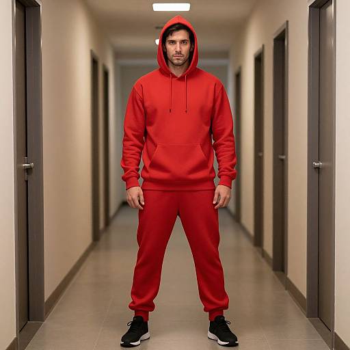 Man in Red Hoodie Costume