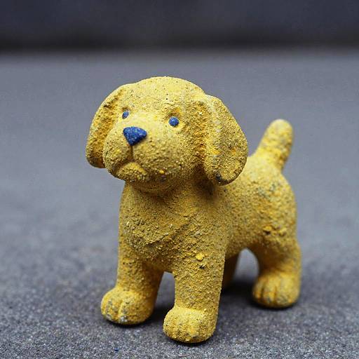 Colorful Playful Puppy Sandstone Statue