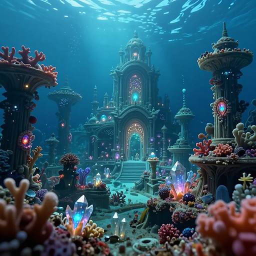 Surreal Luminous Submerged Metropolis