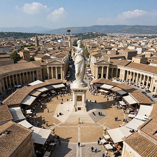 Grand Roman Marketplace with Athena Statue