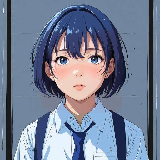 Illustration of Adachi sakura, adachi to shimamura in the style of Shiromanta