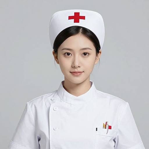 Female Nurse in White Uniform