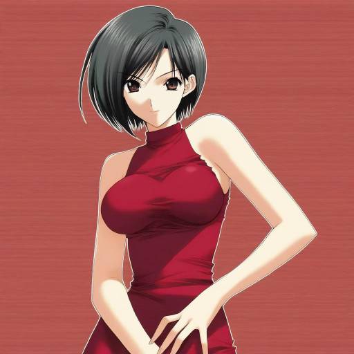 Illustration of Ada wong, resident evil in the style of Suzuhira hiro