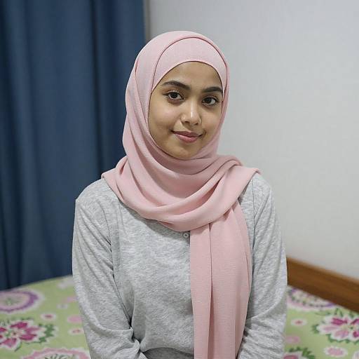 Young Woman in Pink Hijab Portrait