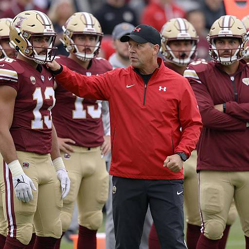 Intense Football Coach and Players Unite