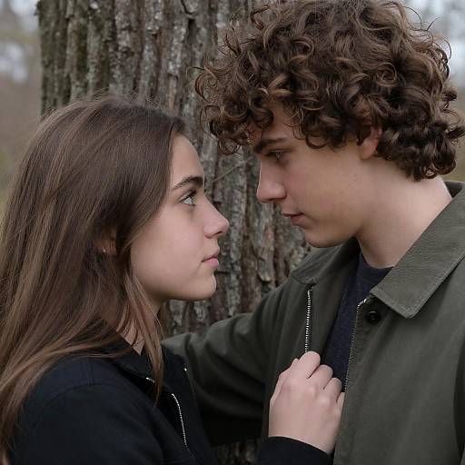 Intimate Couple Portrait by a Tree