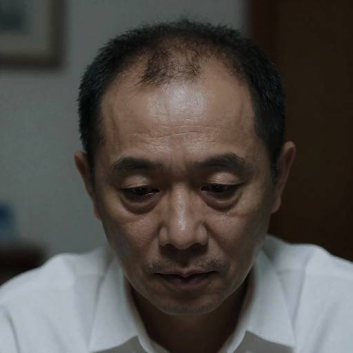 Intense Portrait of a Middle-Aged Man