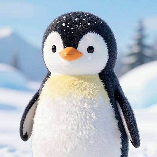 Adorable Cozy Penguin Illustration