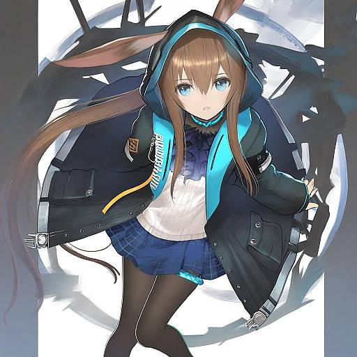 Illustration of Amiya (guard) (arknights), arknights in the style of Tony taka