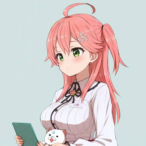 Illustration of 35p (sakura miko), hololive in the style of Alchera