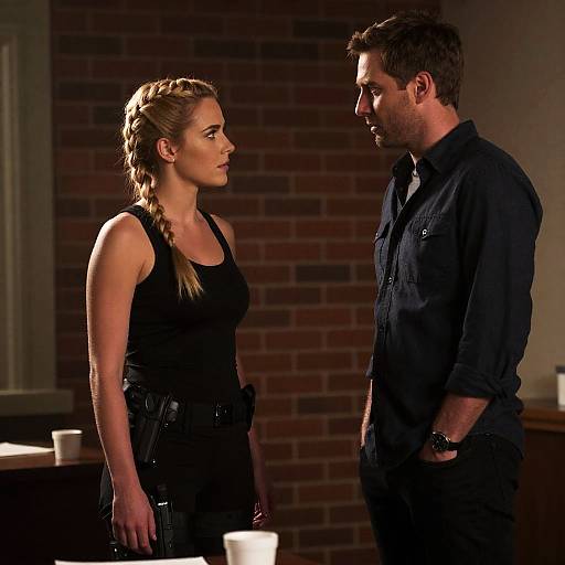 Serious Discussion Between Two People Indoors