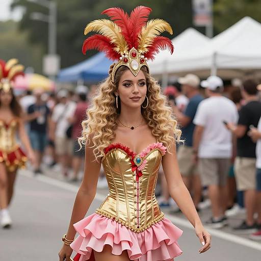 Elegant Carnival Costume Fashion Photograph