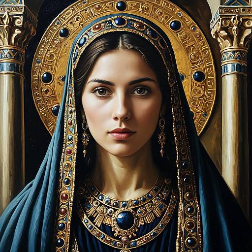 Enchantress in Byzantine Elegance