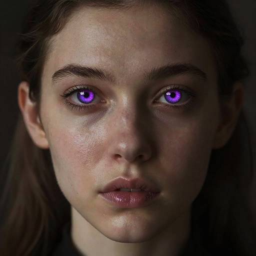 Gothic Night Portrait with Emerald Glow