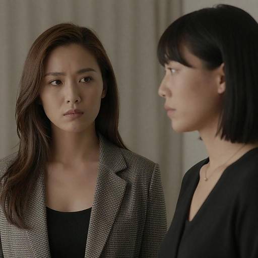 Intense Gaze Between Two Women