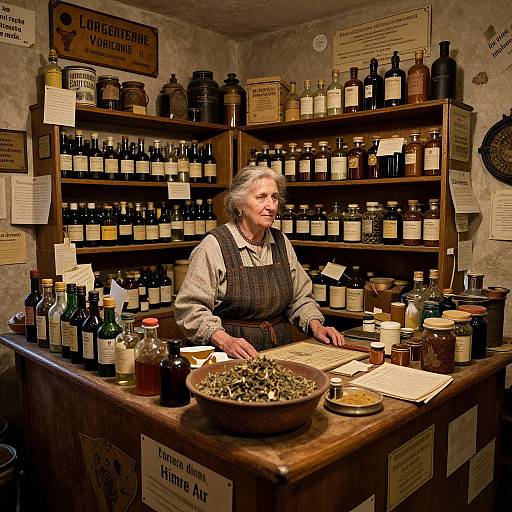 Medieval General Store Interior Scene