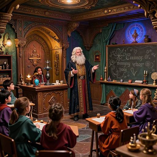 Magical Classroom in Colorful Dungeon