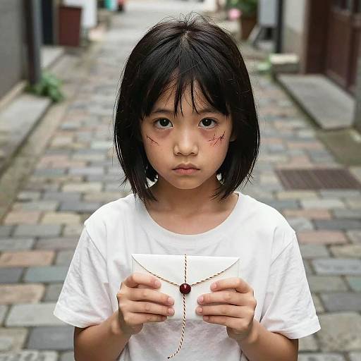 Tragic Young Messenger in Alley