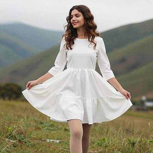Young Woman in Mountainous Outdoors