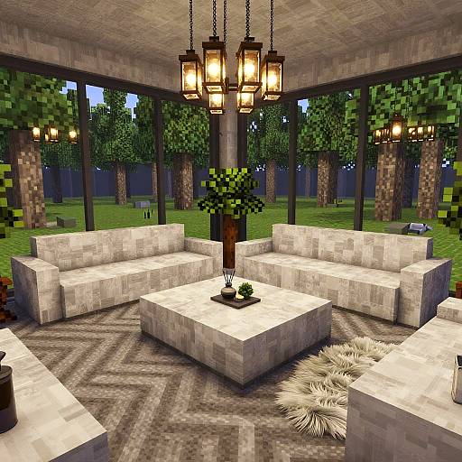 Modern Minecraft Living Room Design