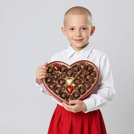 Realistic Valentine Male with Chocolates