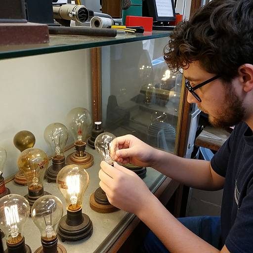 Vintage Bulbs in Garage Museum